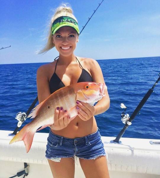 Stunning Blonde Who Loves Fishing In Bikini