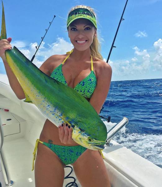 Stunning Blonde Who Loves Fishing In Bikini