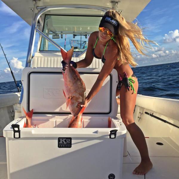 Stunning Blonde Who Loves Fishing In Bikini