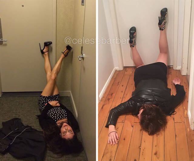 Woman Continues To Recreate Hilarious Celebrity Photos