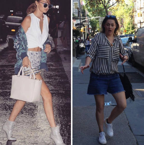 Woman Continues To Recreate Hilarious Celebrity Photos