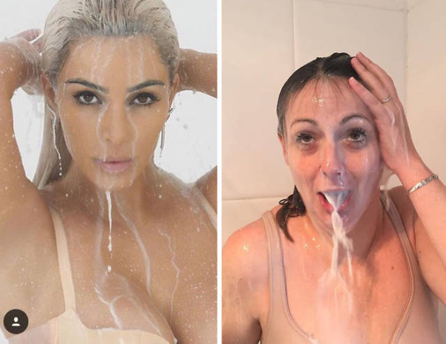 Woman Continues To Recreate Hilarious Celebrity Photos