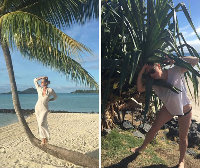 Woman Continues To Recreate Hilarious Celebrity Photos