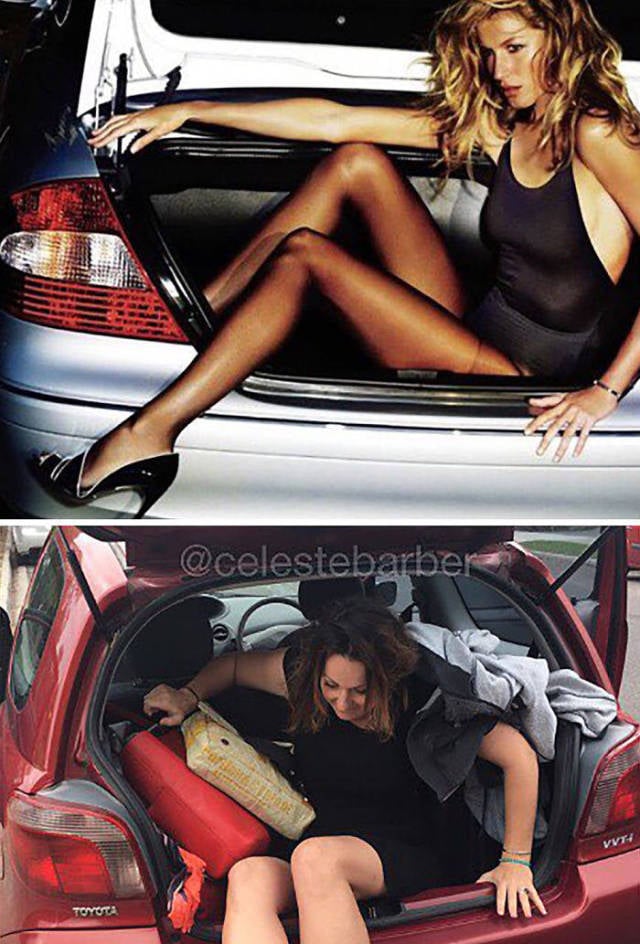 Woman Continues To Recreate Hilarious Celebrity Photos