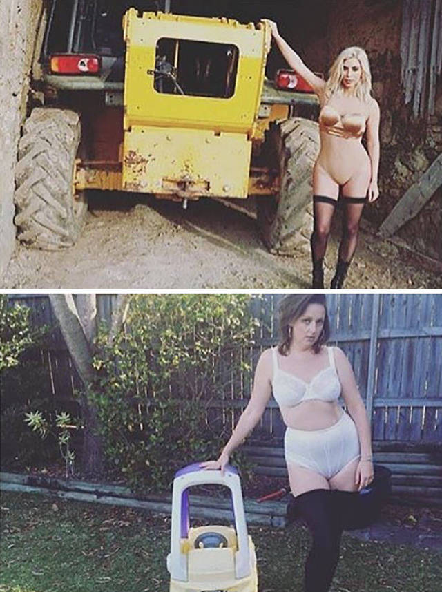 Woman Continues To Recreate Hilarious Celebrity Photos