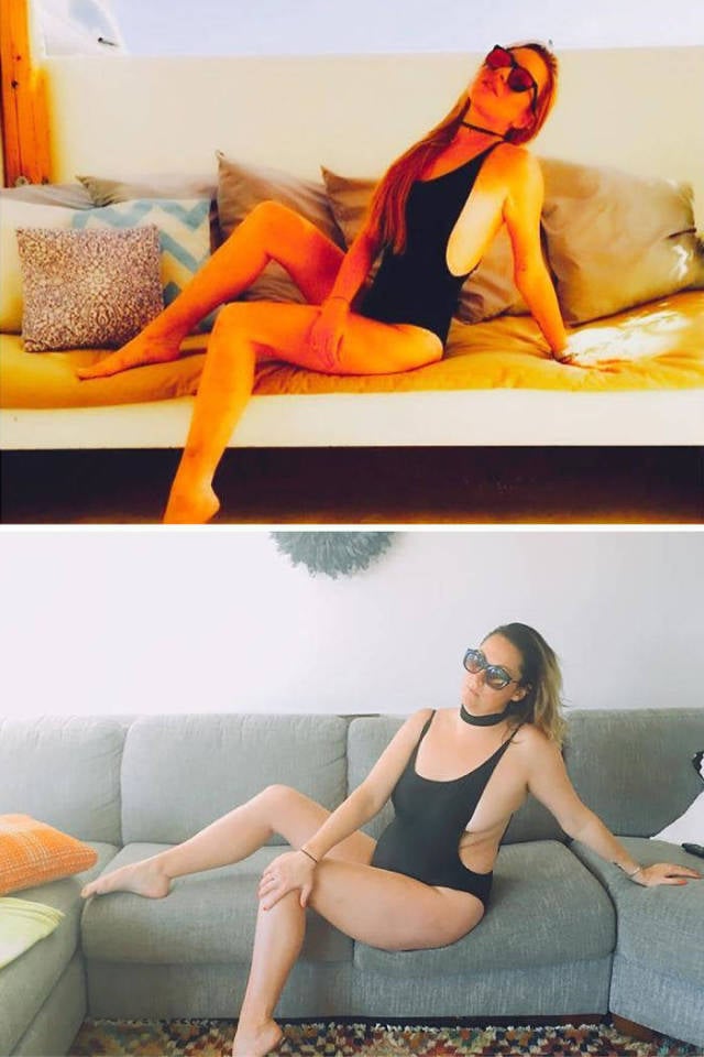 Woman Continues To Recreate Hilarious Celebrity Photos