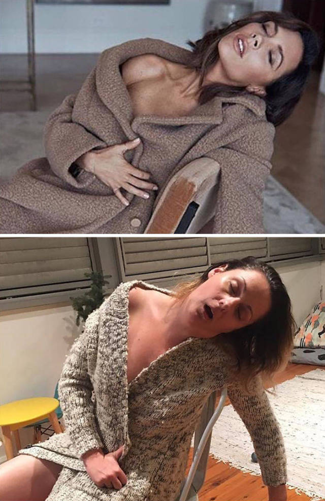 Woman Continues To Recreate Hilarious Celebrity Photos