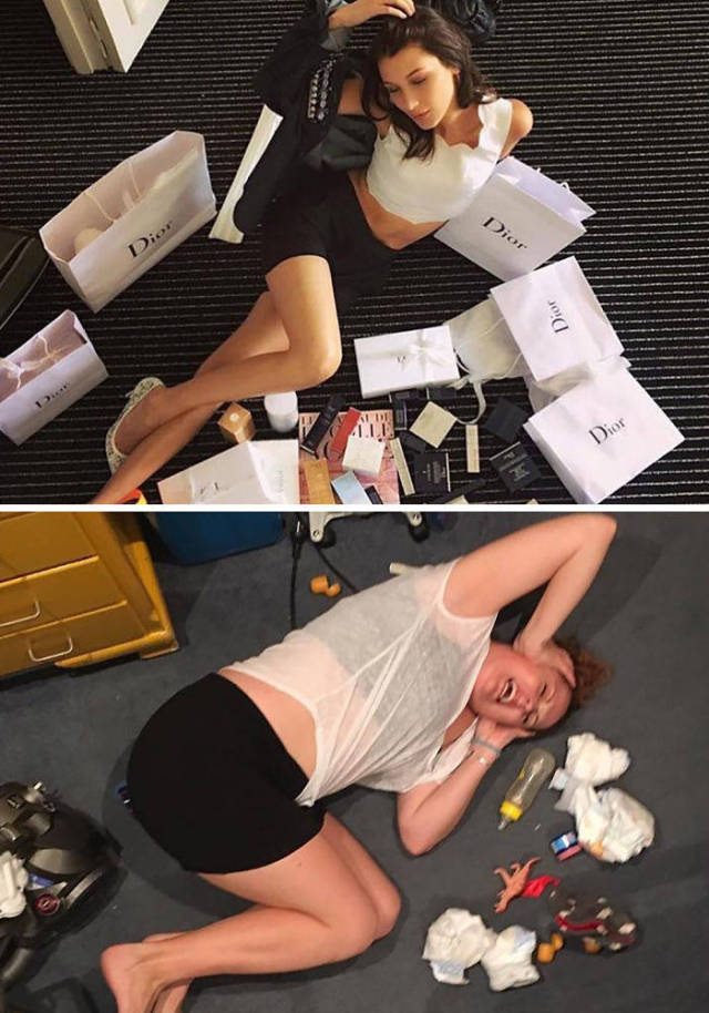 Woman Continues To Recreate Hilarious Celebrity Photos