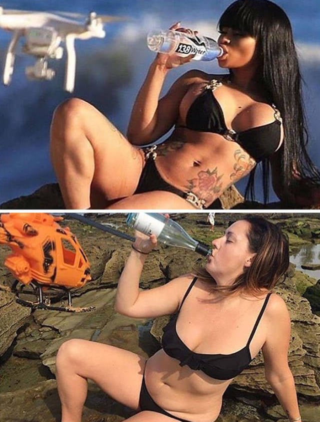 Woman Continues To Recreate Hilarious Celebrity Photos