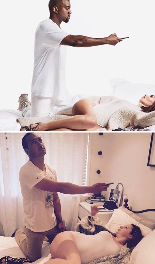 Woman Continues To Recreate Hilarious Celebrity Photos